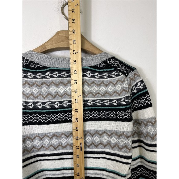 Old Navy Women's Lambs Wool Blend Fair Isle Pullover V Neck Sweater XS NWT $24 - Picture 5 of 7